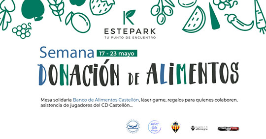 CC Estepark organiza una semana solidaria para animar a todos los castellonenses a realizar donaciones en favor del banco de alimentos