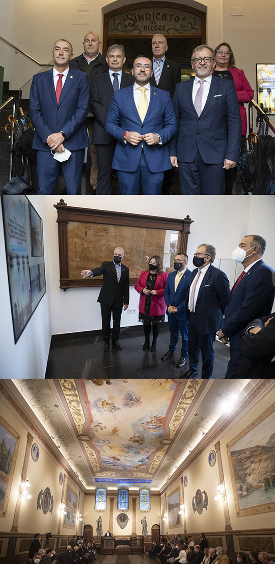 José Martí felicita a la Comunidad de Regantes de Vila-real por la remodelación de su sala capitular en la que la Diputación ha colaborado con 40.000 euros