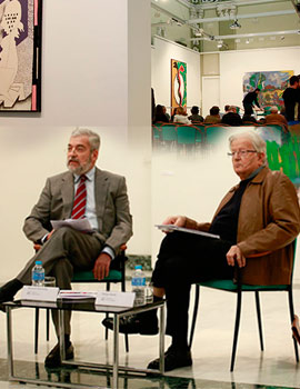 Coloquio Manuel Chirivella y Felipe Garín en la Sala San Miguel de la Fundación Caja Castellón
