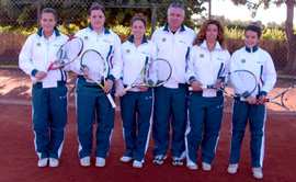 El equipo de tenis femenino del Club de Campo de Mediterráneo semifinalistas en el campeonato absoluto de la Comunidad valenciana