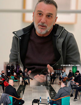 Álex Francés  en las tardes de encuentro de la Sala San Miguel de la Fundació Caixa Castelló