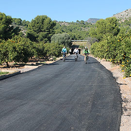 Benicàssim finaliza el carril bici hasta las urbanizaciones de montaña