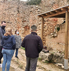 La Diputación de Castellón inicia en Xivert los trabajos de protección de las pinturas templarias del castillo
