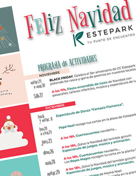 Programa actividades de CC Estepark para Navidad