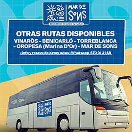 Mar de Sons ofrece bonobuses para facilitar el acceso al festival desde diferentes municipios de Castellón