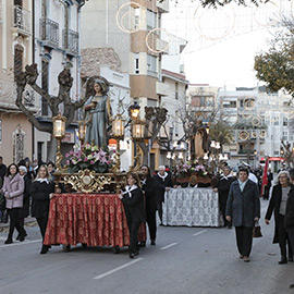 Tradicional procesión en honor a San Antonio Abad